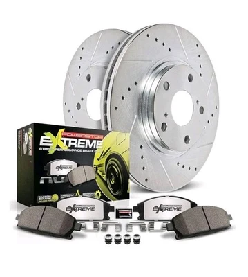 Volvo S60 V70 04-07 Front Z26 Carbon Fiber Brake Pads with Drilled & Slotted Rot — 第 1/4 张图片