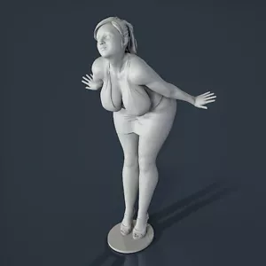 Unbemalte Resin Figur Frau Mädchen gekleidet Akt 1/18 1/24 1/32 1/43 - Bild 1 von 8