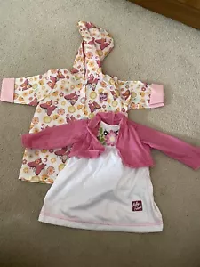Molly And Friends Bundle Raincoat And Dress Pink Cardigan Clothes - Picture 1 of 5