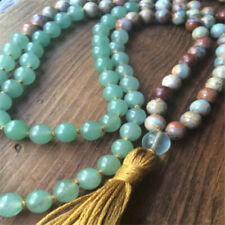Imperial jasper 108 Buddha Beads Bracelet Necklace Easter Elegant Chakra
