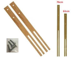 Hartholz Kopfteil Multi Fit Paar Beine Stangen geschlitzt & vorgebohrt + Schraube - Bild 1 von 7