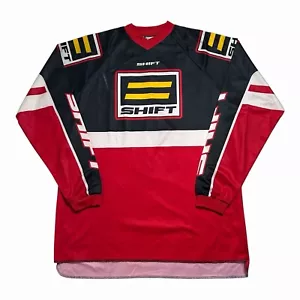 Vintage Shift Racing MX Motocross Dirt Bike Jersey Shirt Long Sleeve Black Red - Picture 1 of 17