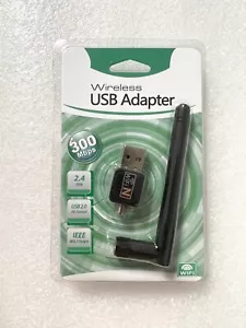 Con Antena 300n 300Mbps Mini Inalámbrico USB Wifi Adaptador Red 802.11n/g/b - Imagen 1 de 2