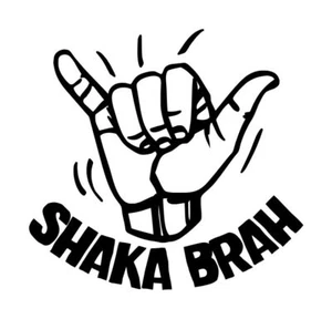 Shaka Brah Hang Loose Decal #2 4.5"x4.75" Choose Color - Picture 1 of 2