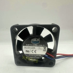 1 PCS  COOLER MASTER Fan A4010-80BB-3AN-F1  DC12V 0.24A 4010 40*10MM 3 Wire fan - Picture 1 of 3
