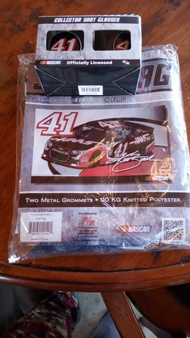 NASCAR Kurt Busch shot glasses & flag #41 Cover