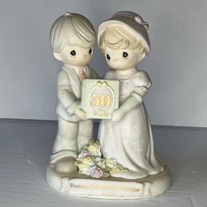 VTG Precious Moments 50th Anniversary #163848 Ceramic Figure READ DESCRIPTION - Picture 1 of 9
