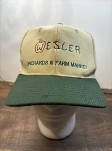 Vintage Wesley Orchard Farm Market Werbetreibender Schaumstoff Trucker Baseballkappe Mütze Druckknopflasche - Bild 1 von 8