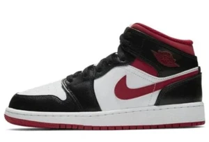 Nike Air Jordan 1 Mid Gym Metallic Red Black White DJ4695-122 GS Size 3.5Y New - Picture 1 of 6