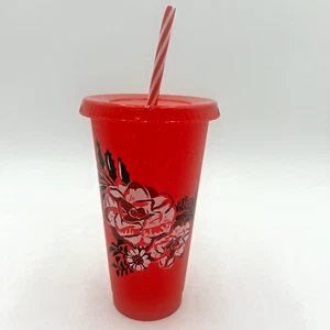 Starbucks 2023 Natale Glitter Tazza Fredda Riutilizzabile 24oz Rosso - Foto 1 di 9