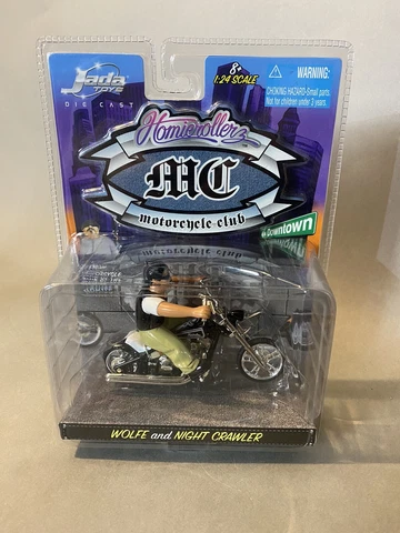 Jada Toys MC Motorcycle Club Hommie Rollerz Wolfe & Night Crawler Unopened Cover