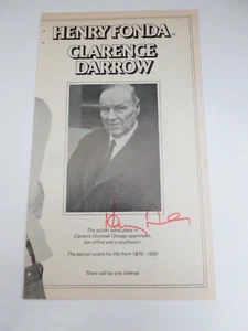 Henry Fonda handsignierte Theaterprogrammseite - Bild 1 von 3