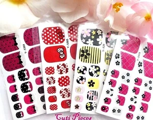 Arte en uñas con brillo arcos margarita manchas punta de uñas cubierta completa esmalte de pies pegatinas - Imagen 1 de 22
