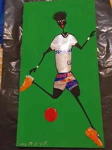 FUTBOLISTA CON LONA DE PARED IMAGEN SIN MARCO - Imagen 1 de 6