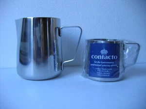 Milchkännchen Milchschaumkännchen Edelstahl Stainless steel 2 Stück Milchkrug - Bild 1 von 3