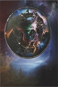 Chrome Looking Planet ~Blue Galaxy Series~New 2023 Image Card 4"x6" 8161.2 - Picture 1 of 7