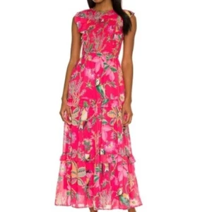 Vestido Banjanan Iris Madera Seto Paraíso Rosa - Talla Grande - Imagen 1 de 15