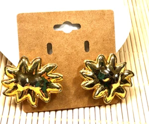 Fashion Earrings  Titanium Look Square Blue/Green Shimmer Pierced Hoop Lot 95B - Picture 1 of 2