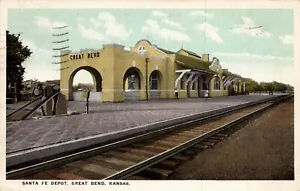 POSTAL FERROCARRIL SANTA FE DEPÓSITO GREAT BEND KANSAS - 1934 - Imagen 1 de 2