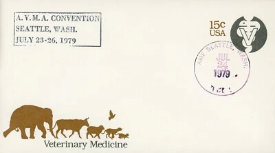 US U595 Unofficial FDC Veterinary Medicine AVMA - Image 1 of 2