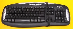 ⭐️⭐️⭐️⭐️⭐️ Gateway KB-0401 Wired PS/2 Keyboard Black Multi-Media Keys - Picture 1 of 5