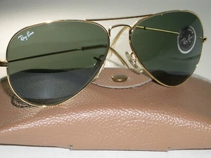 58-14mm BAUSCH & LOMB RAY-BAN GEP ARISTA G15 TEAR-DROP AVIATOR SUNGLASSES BNEW - Picture 1 of 11