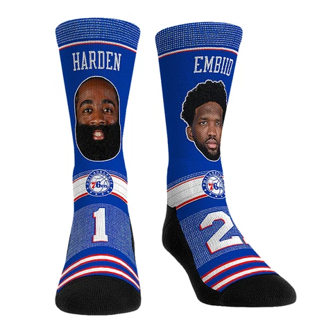 Rock Em Socks James Harden & Joel Embiid Philadelphia 76ers Teammates Player Cover
