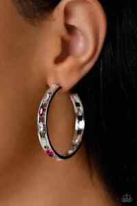 Paparazzi Jewelry Accessories - The Gem Fairy - Pink Earring - Life Of The Party