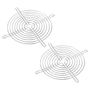 2pcs 180mm Fan Finger Grill Metal Grill Protector Guard, Silver - Photo 1/5