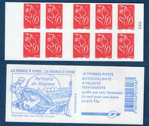 Carnet 3744 C10 La France A Vivre Type Marianne de Lamouche TVP rouge N°3744 - Imagen 1 de 1