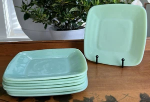 8 Piatti Insalatiera MCM Quadrati 5/8" Re Fuoco Modello Charm Giadeite Verde - Foto 1 di 3