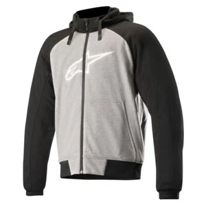 ALPINESTARS CHROME SPORT MOTORCYCLE ARMOURED HOODIE ANTHRACITE BLACK - Picture 1 of 2
