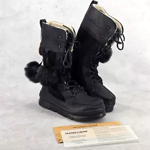 New Manitobah Mukluks WP Pacific Half Winter Boots Black Womens Size 7.5 - Picture 1 of 11
