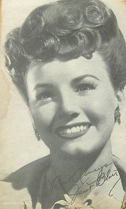 JANET BLAIR AMERICAN ACTRESS & BIG BAND SINGER ARCADE CARD NON-P/C