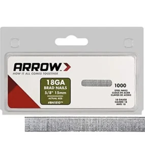 Arrow BN1810CS 18-Gauge Steel Brad Nails for Molding, Cabinets, Framing, Trim, a - Picture 1 of 7
