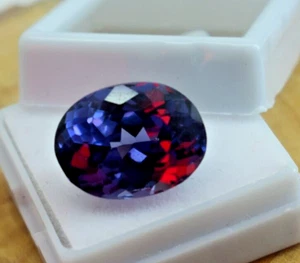 Anello pietra preziosa alessandrite sfusa misura 17,05 ct taglio ovale cambia colore alessandrite - Foto 1 di 10