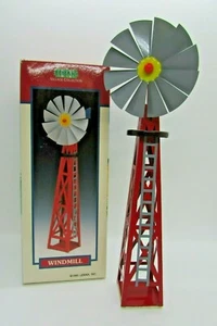 Accesorio Lemax Village Collection 10" molino de viento granja de metal rojo 1995 - Imagen 1 de 5