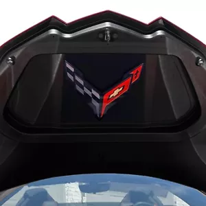 C8 Corvette Stingray Metal Front Trunk Custom BLACK Emblem 2020 and Later - Picture 1 of 7