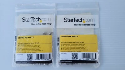 100-StarTech PC Mounting Computer Screws M3 x 1/4in SCREWM3 (2- Packs of 50) - Image 1 of 3