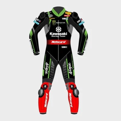 Traje de cuero Jonathan Rea Kawasaki WSBK Racing 2024 DISPONIBLE EN TODAS LAS TALLAS Foto 1 de 3