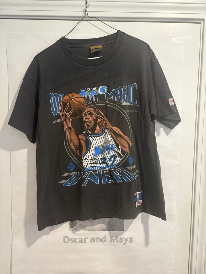 Nutmeg Orlando Magic Shaquille O'Neal T Shirt Single Stitch Vtg Jersey Shaq 90s - Image 1 of 4