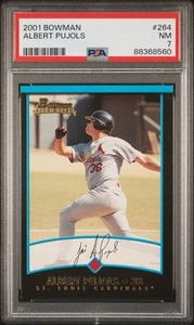 2001 Bowman #264 Albert Pujols Rookie Card PSA 7 St Louis Cardinals - Picture 1 of 3