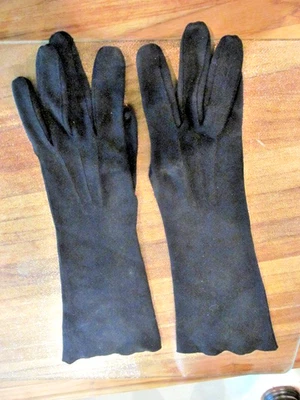 *Guantes Macy's Associates Vintage ALGODÓN MARINO 12" TALLA 6,5 Foto 1 de 4