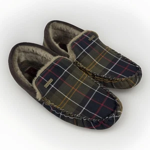 BARBOUR Monty Herren Braun Mokassin Hausschuhe Herren Größe 9 - Bild 1 von 20