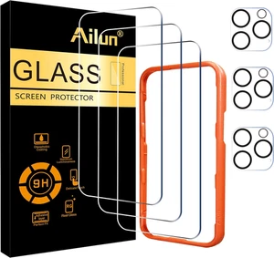 Ailun 3er Pack Hartglas Schutzfolien für iPhone 16 Pro Max & Linse - Bild 1 von 12