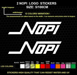 2 NOPI LOGO autocollant Véritable decal autocollant IMPERMÉABLE - Foto 1 di 9
