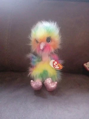 Ty Beanie Boo Asha The Ostrich With Tags Soft Toy Plush - Image 1 of 4