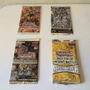 Yugioh 4 Booster Packs 2021 Mega Pack Maze Memories Power Elements Soulburning V - Bild 1 von 22