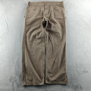 Pantalones Carhartt Para Hombre 40x32 Marrón Calce Suelto B159 Lona Trabajo Utilidad Carpintero - Imagen 1 de 11