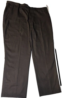 David Taylor Men's 44X30 Dress Pants Black Elastic Waist Straight Stretch - Image 1 of 4